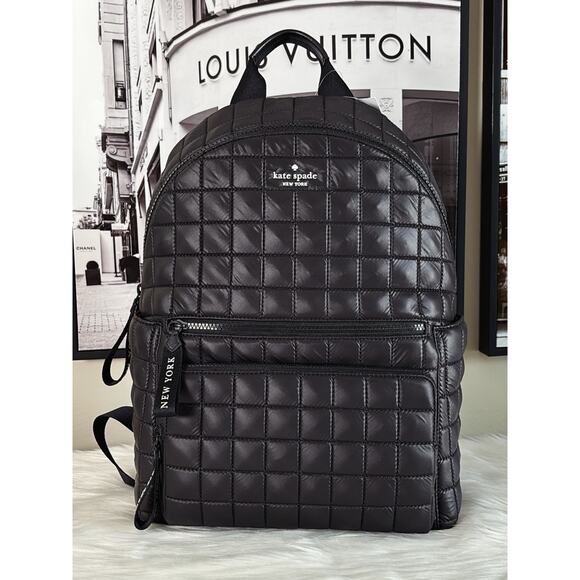 kate spade Handbags - kate spade Quilted Black Backpack